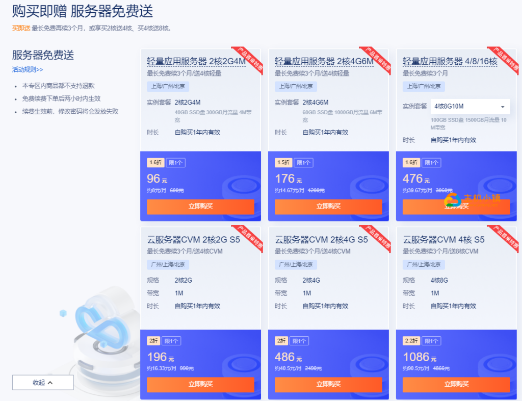 图片[6]-腾讯云：年末限时回馈5年时长机器上线，海外轻量2核2G30M低至43元/月，可选新加坡/硅谷/法兰克福机房-VPS主机小镇