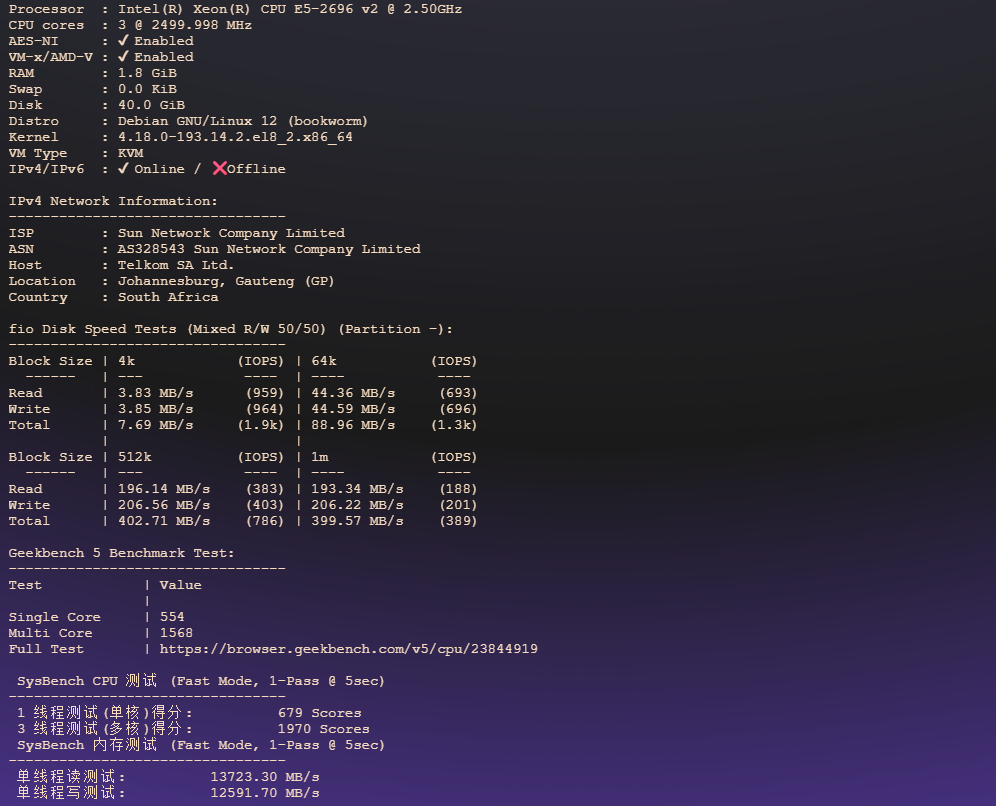图片[2]-Justg（Sun Network Company）：南非约翰内斯堡 VPS 测评——CTG GIA 稳定回程、高信誉低风险 IP、全球互联表现出色-VPS主机小镇