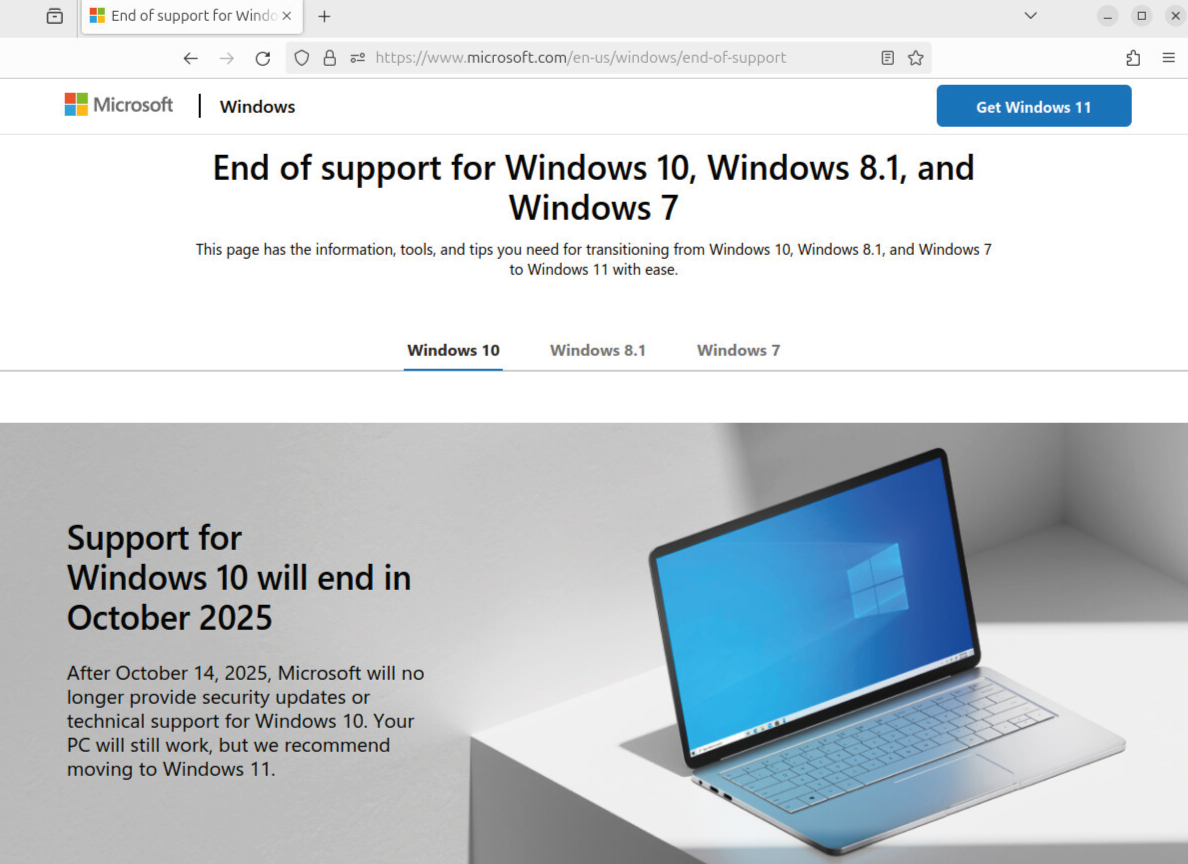 Windows 10 支持终止：数百万 PC 面临安全断崖-VPS主机小镇