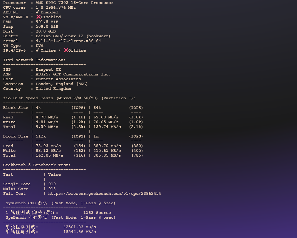 图片[2]-六六云：全新英国伦敦VPS测评报告：GTT骨干回程优异的轻量级AMD节点深度评测-VPS主机小镇
