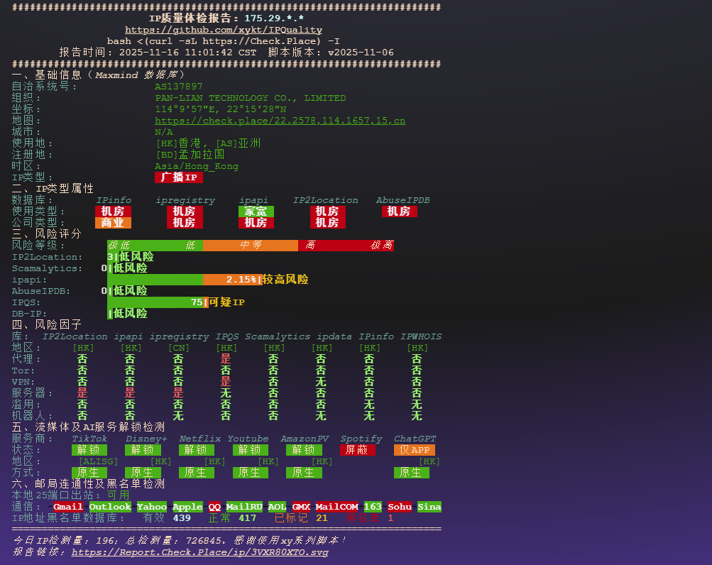 图片[3]-PumpCloud：香港VPS性能分析报告-流媒体解锁与IP信誉评估-VPS主机小镇